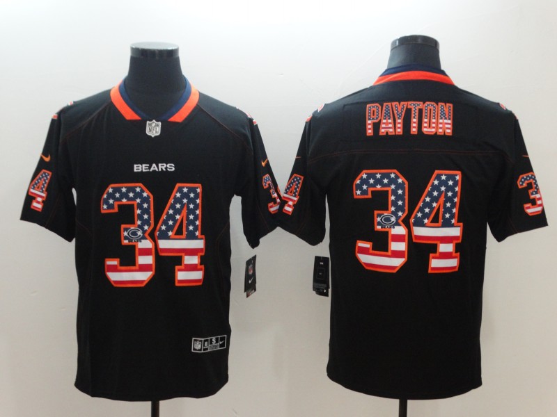Men's Chicago Bears Walter Payton #34 Black Jersey